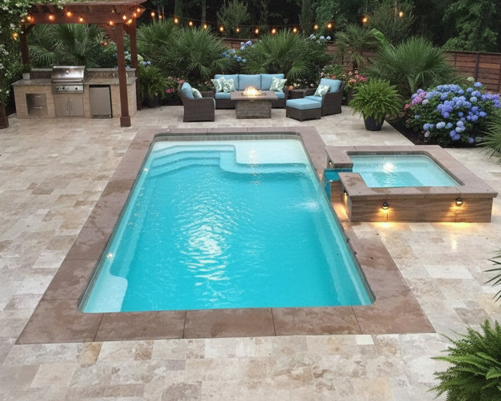 Rectangular Fiberglass Pools in Northeast Atlanta | Metro Pools & Patios