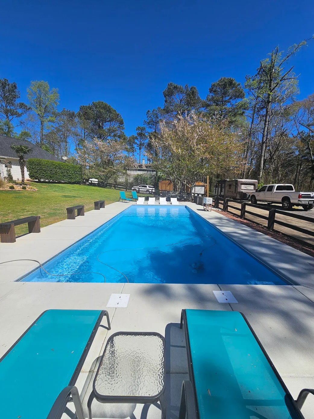 Outdoor living and fiberglass pool design