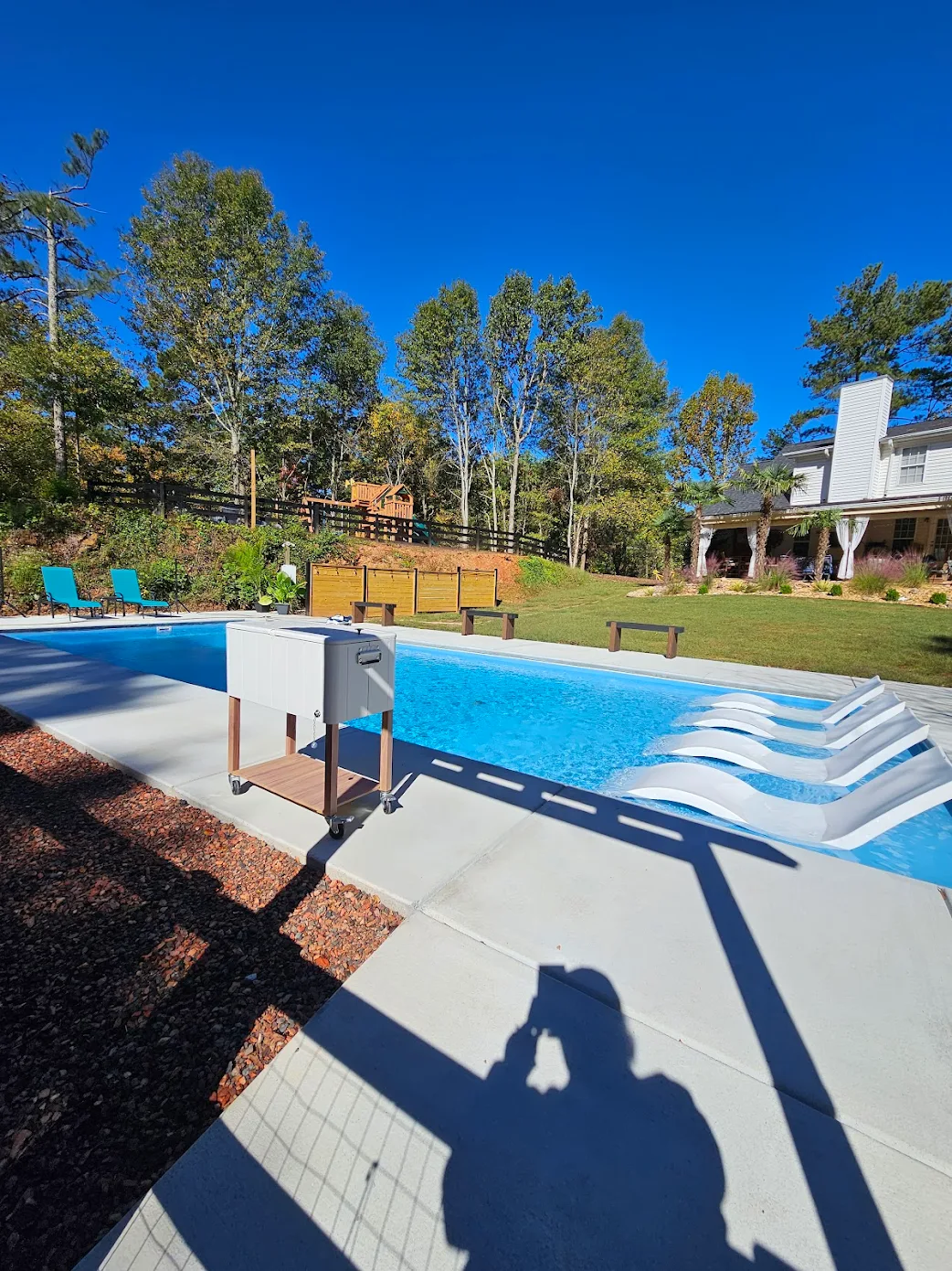 Custom fiberglass pool environment