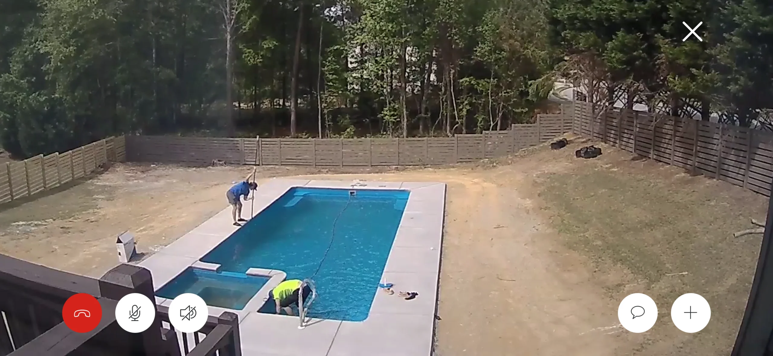 Luxury fiberglass swimming pool
